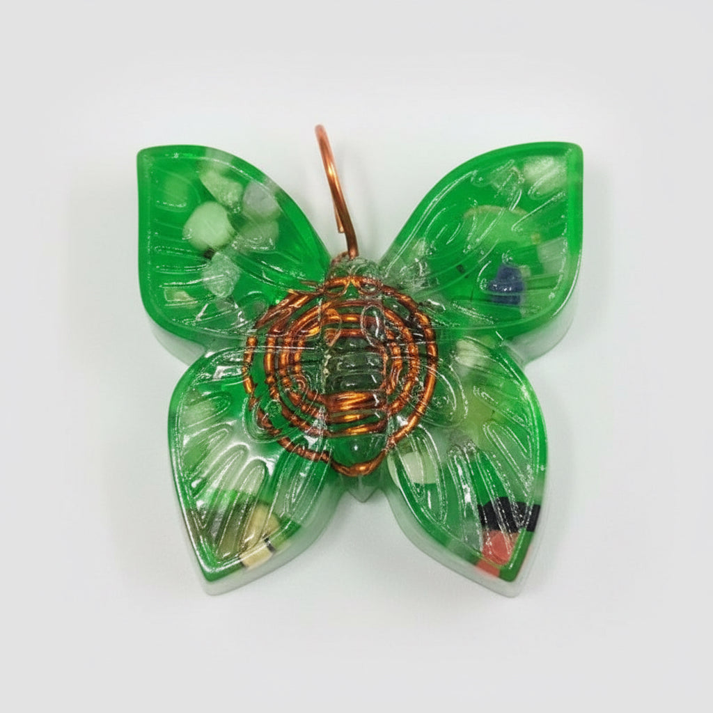 Orgonita Colgante Mariposa Dije Amuleto Limpia La Energía