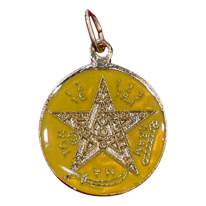 Pentagrama Ritualizado Mediano 7 Metales Tetragramaton 25mm