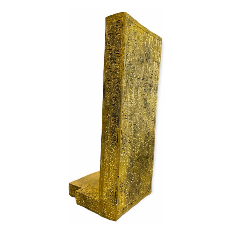Horus Portal Dios Egipcio 23x9x9.5cm Escultura Dorado Oscuro