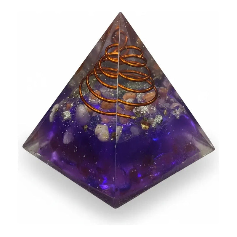 Piramide Orgonita 5 Cm De Altura Purpura