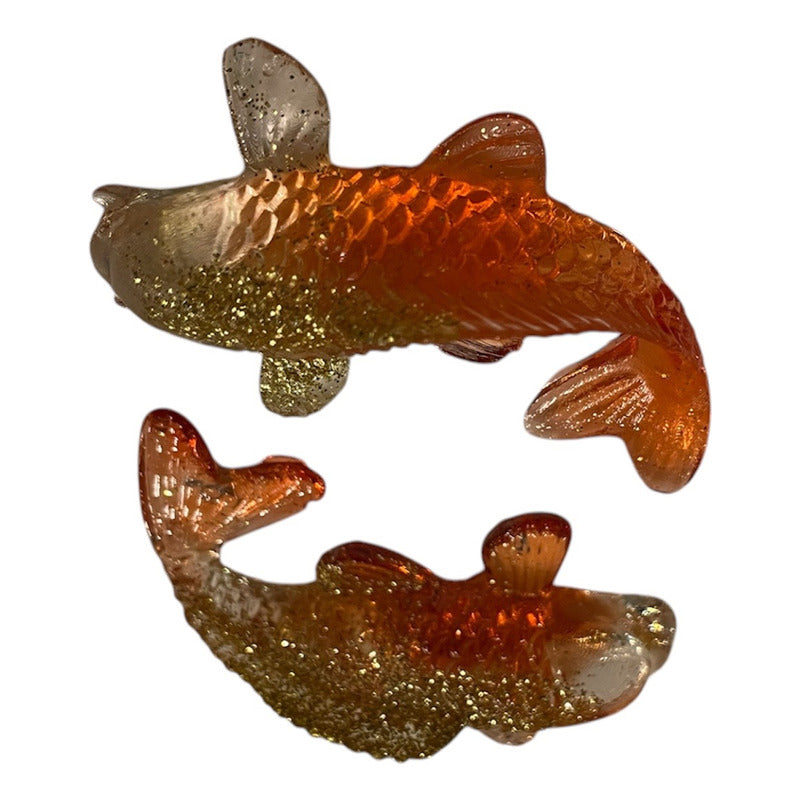 Carpa, Ajowana, Pez De Abundancia Escultura Resina Cristal