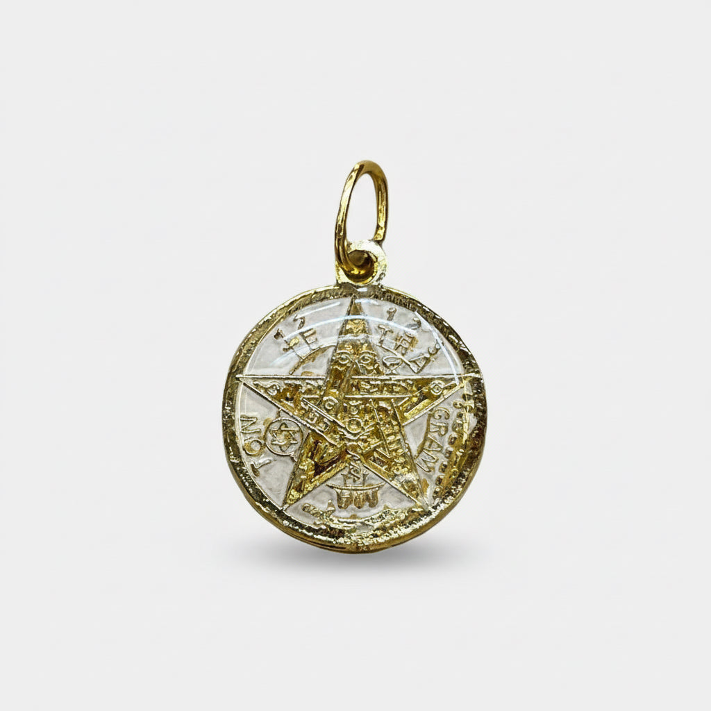 Pentagrama O Tetragramatón Ritualizado 7 Metales 15mm
