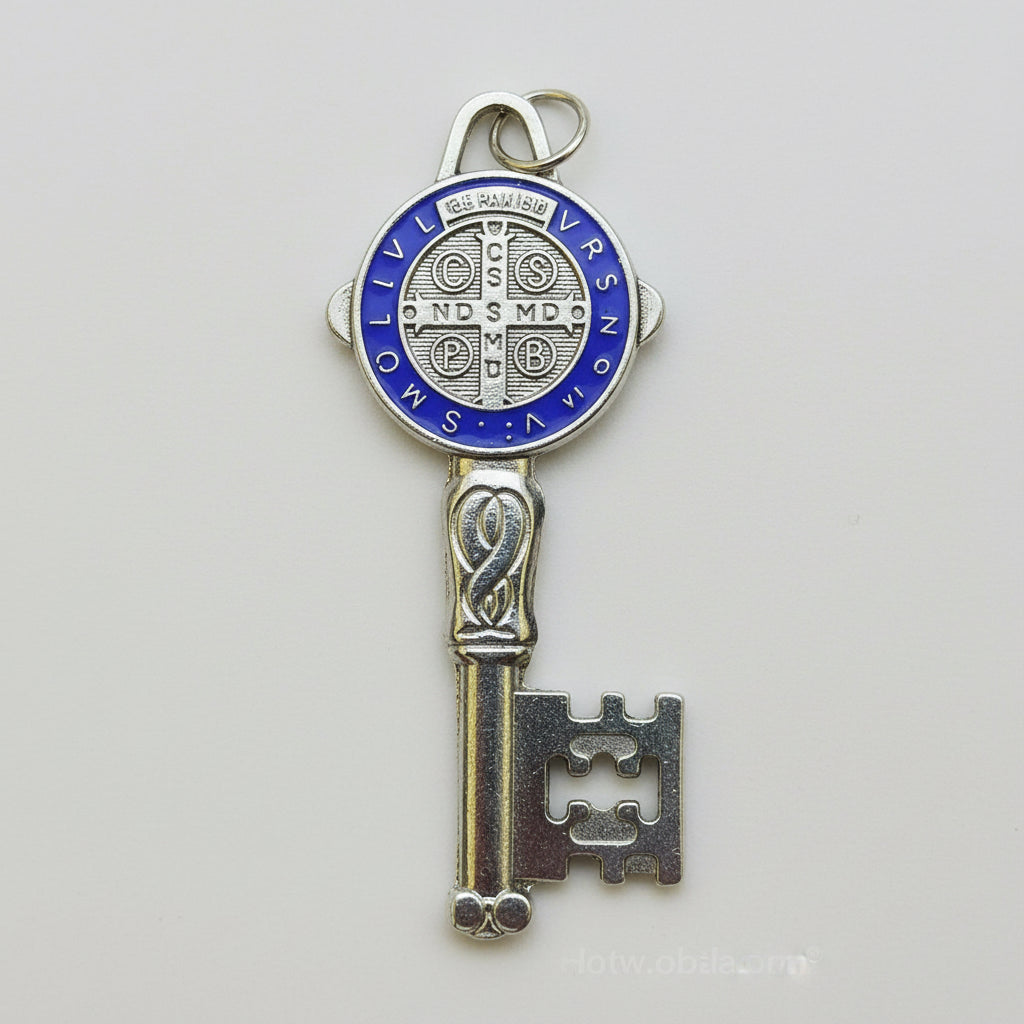 Llave De San Benito Dije Baño De Oro Encapsulado 5cm Varios