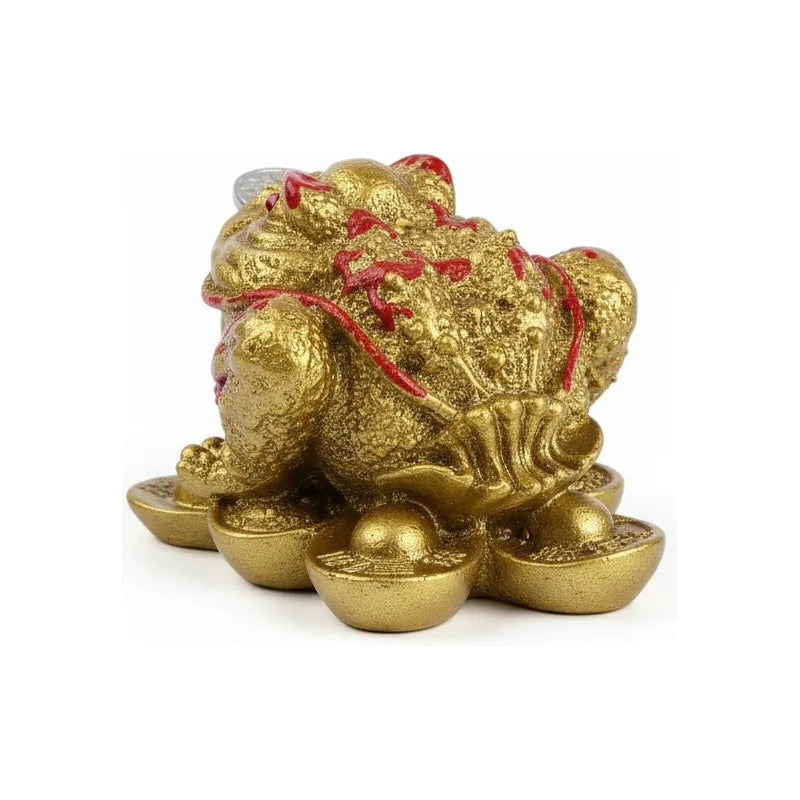 Rana De La Fortuna Dorada Feng Shui 5 Cm Para Abundancia Dorado