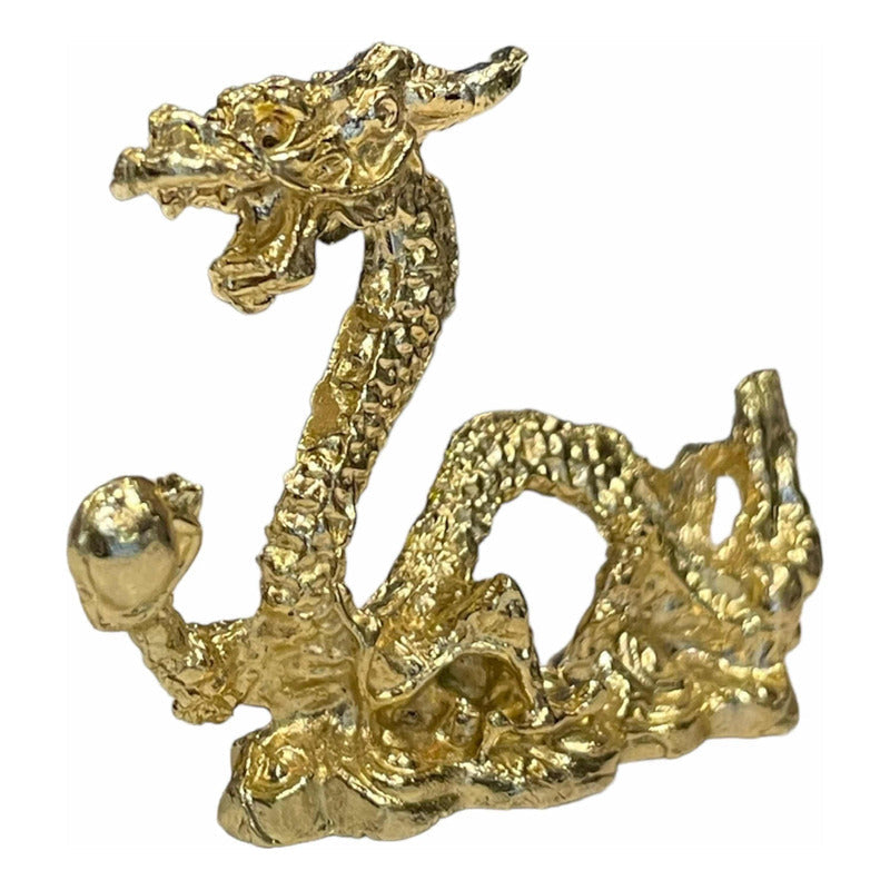 Dragón Amuleto De Protección Dorado