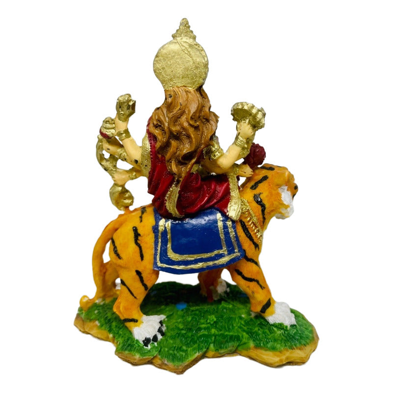 Durga Diosa Indu Figura De Resina 15.5 Cm