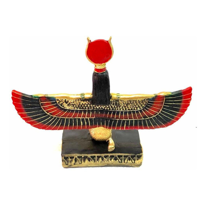 Isis Diosa Ast Egipcio En Resina Nacional 17 Cm Oro
