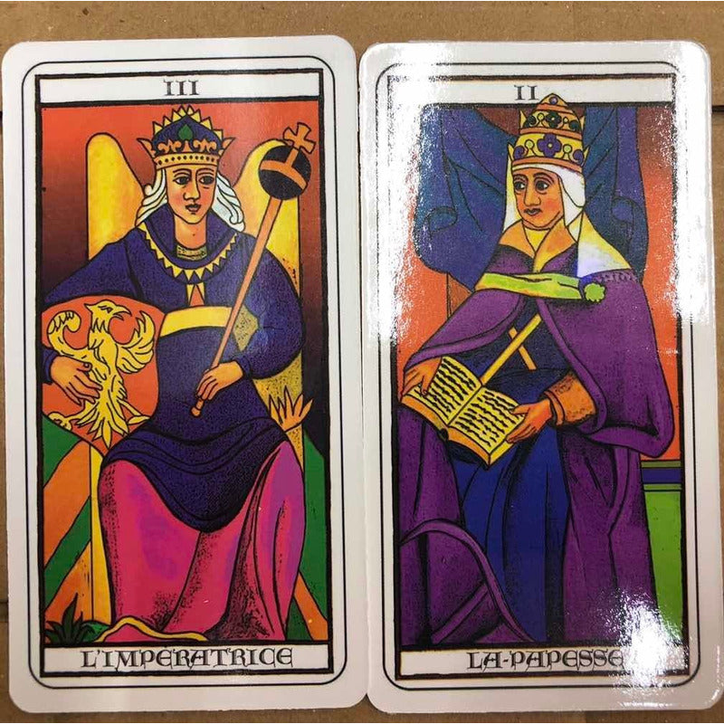 Tarot Marsella + Amuleto + Bolsa Para Tarot + Libro  13.4 Cm