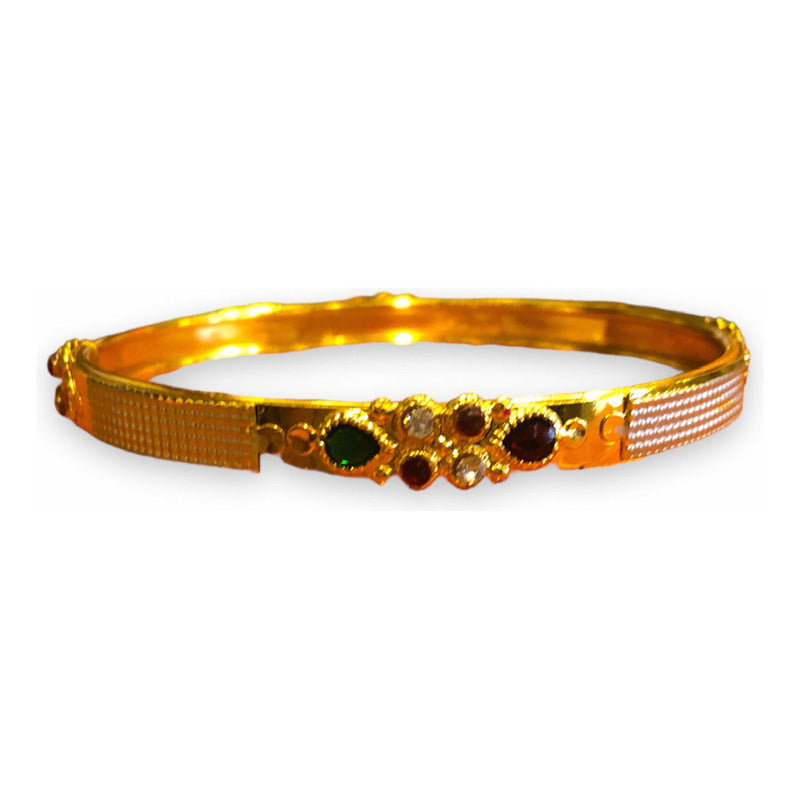Pulsera Indu  Chapa De Oro Dorado 12.7 Cm