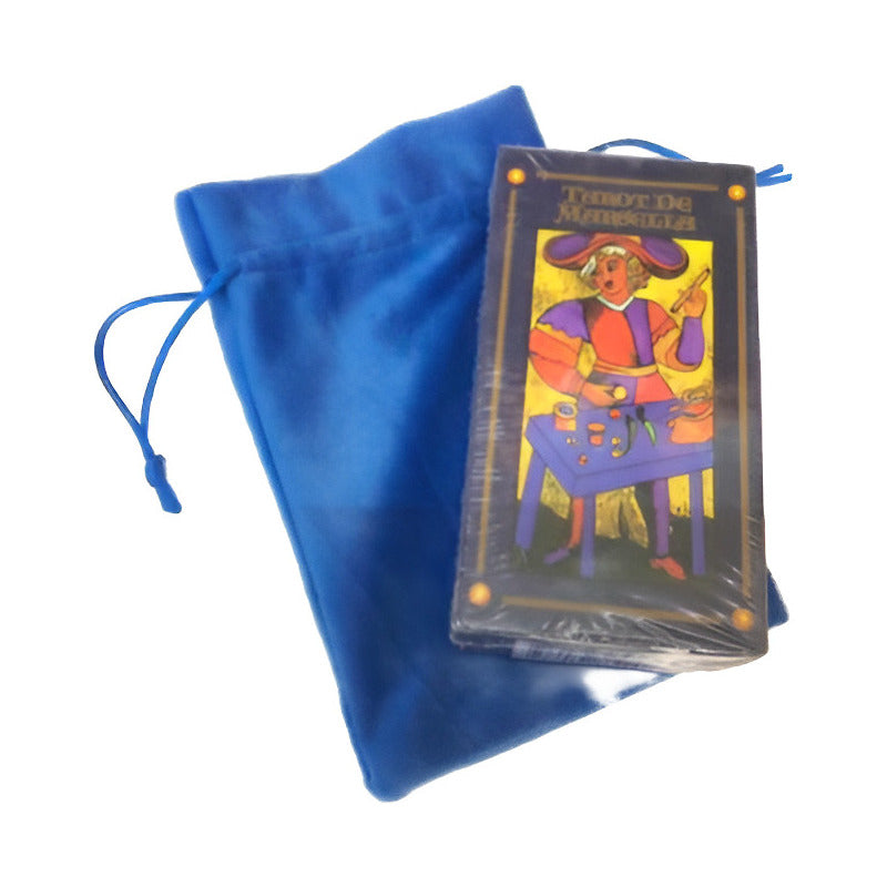 Tarot Marsella + Amuleto + Bolsa Para Tarot + Libro  13.4 Cm
