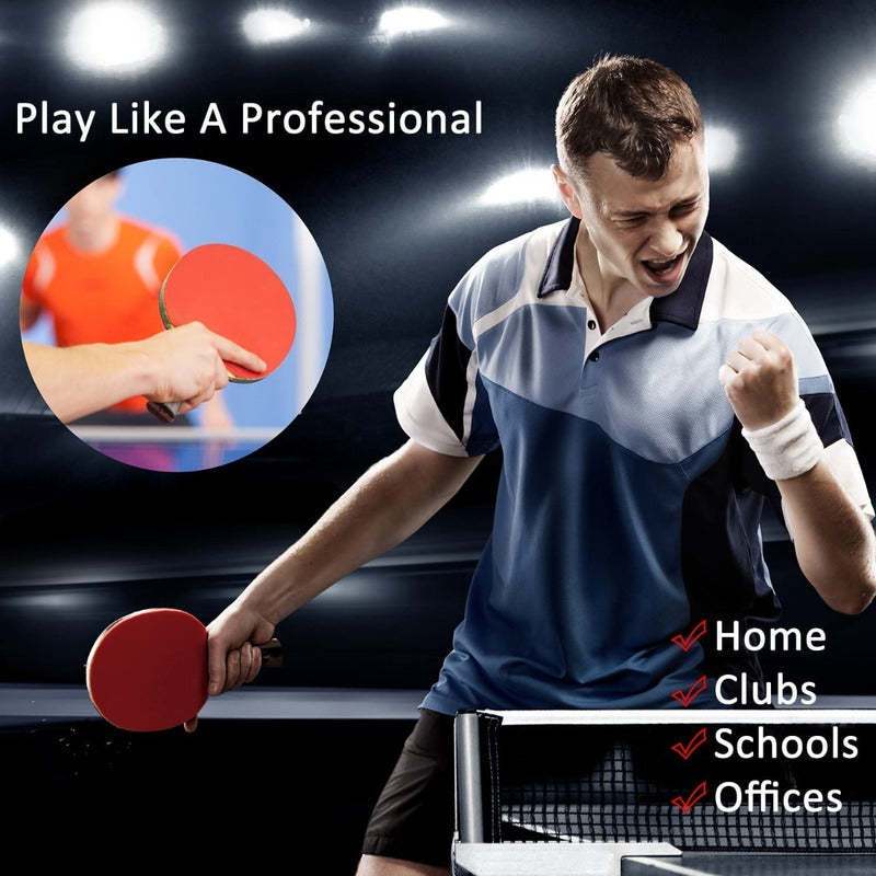 2 Raquetas de Ping Pong con Estuche