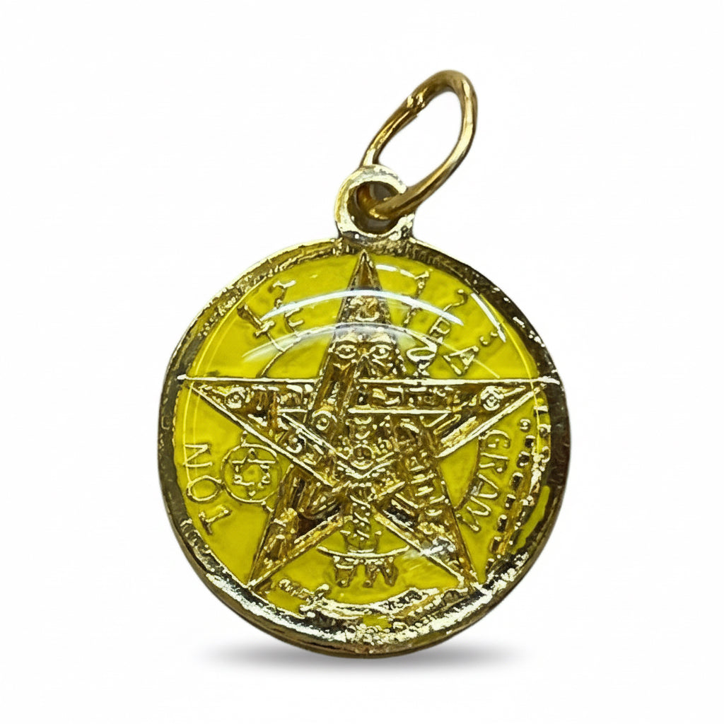 Pentagrama O Tetragramatón Ritualizado 7 Metales 15mm