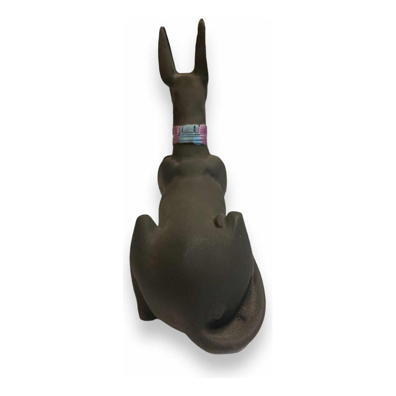 Anubis Echado Figura De Resina 13cm Negro