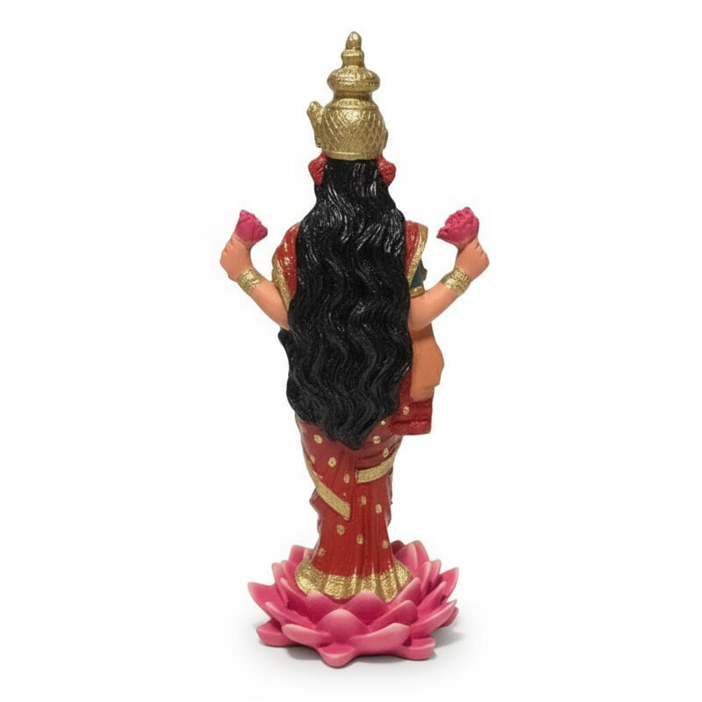 Lakshmi Diosa Fortuna Resina Artesanal Ritualizado.