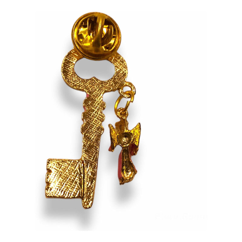 Arcangel Chamuel Prendedor 1.5x1.5x4.2 Rosa