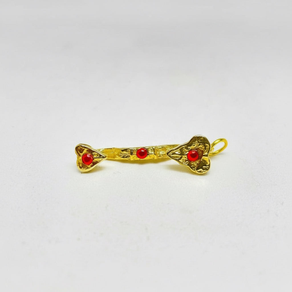 Ru Yi Amuleto Feng Shui Baño De Oro Con Cristal 4 Cm Ruyi