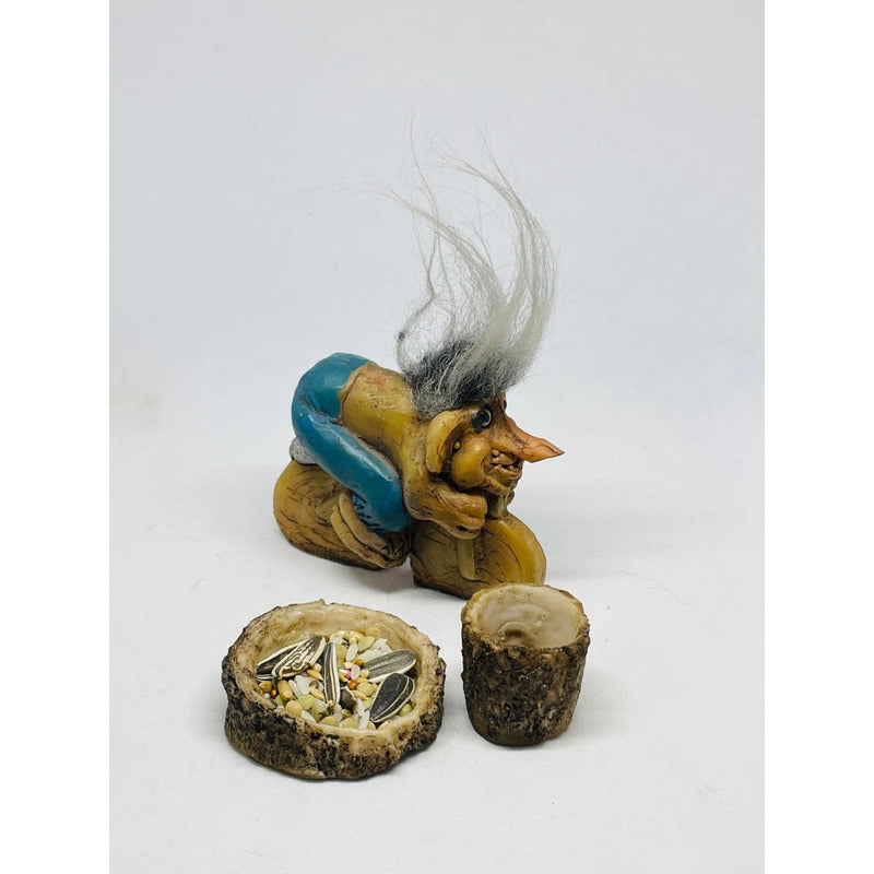 Troll Perseverancia + Instructivo + Semillas 6 Cm Multicolor (principalmente Azul Y Tonos Piel)