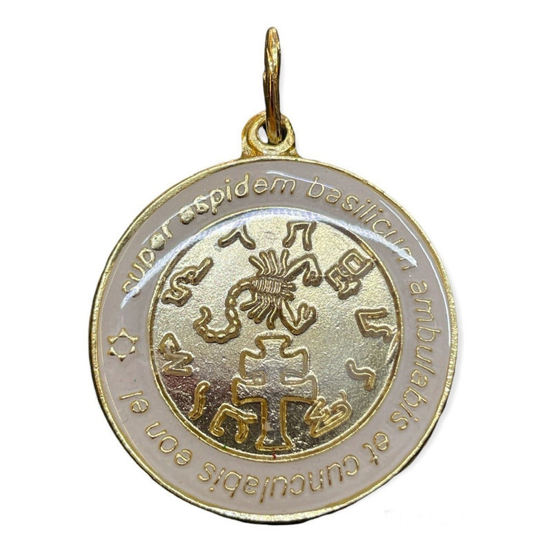 Exterminador Talisman Amulento Encapsulado Y Baño De Oro 3cm