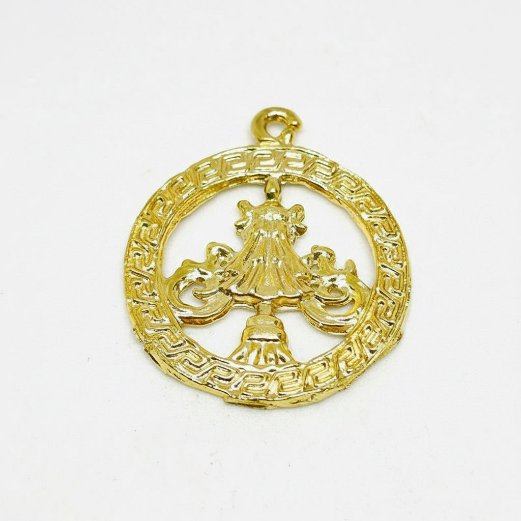 Estandarte De La Victoria Amuleto Feng Shui 4 Cm Dorado