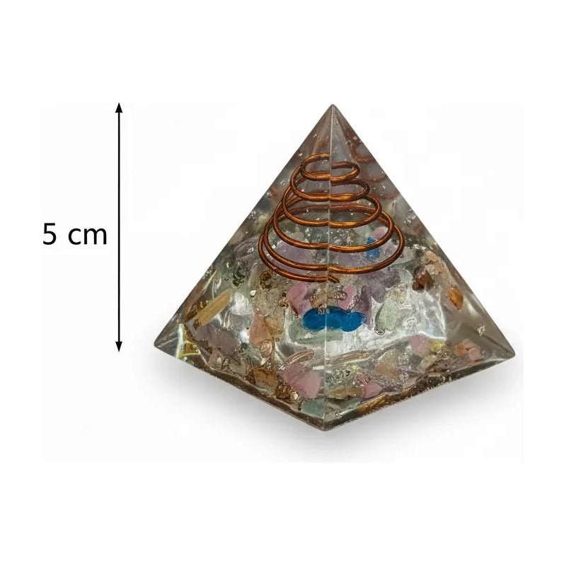 Piramide Orgonita 5 Cm De Altura Transparente