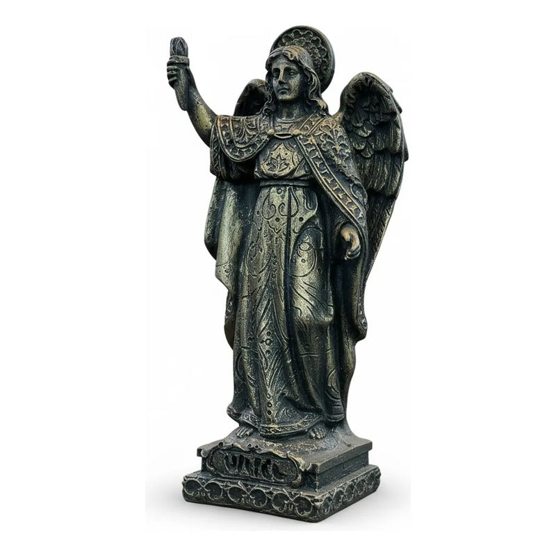 Arcángel Estatua De Resina De 12.5 Cm De Altura Oro Viejo Uriel