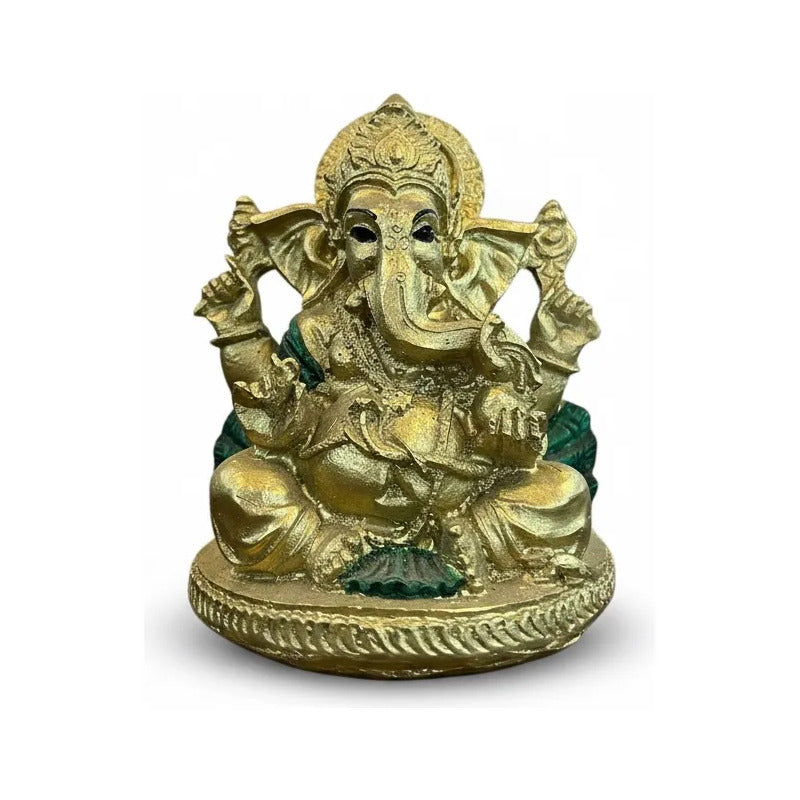 Ganesh Figura De Resina De 8 Cm De Atura Dorado