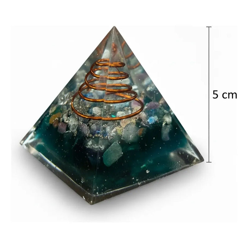 Piramide Orgonita 5 Cm De Altura Verde