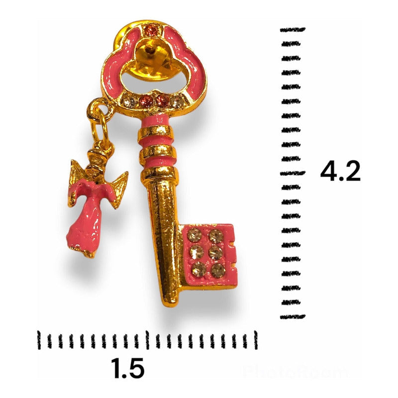 Arcangel Chamuel Prendedor 1.5x1.5x4.2 Rosa