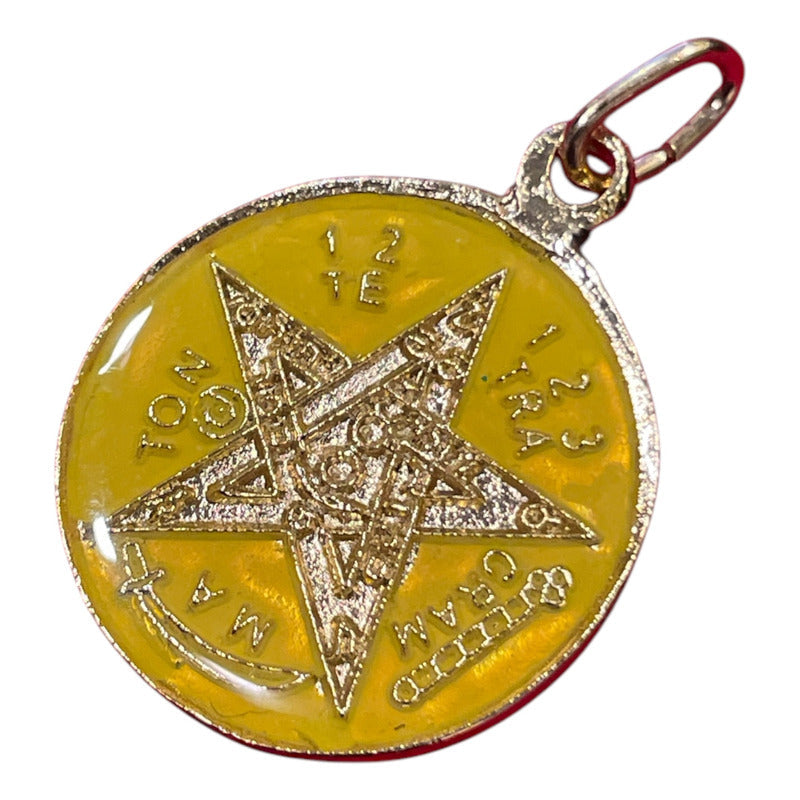Pentagrama Ritualizado Mediano 7 Metales Tetragramaton 25mm