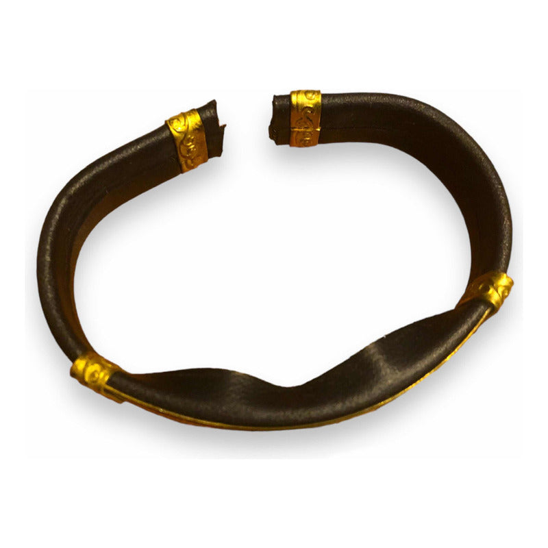 Brazalete Padre Nuestro Latín Tipo Piel Negro 12.7 Cm