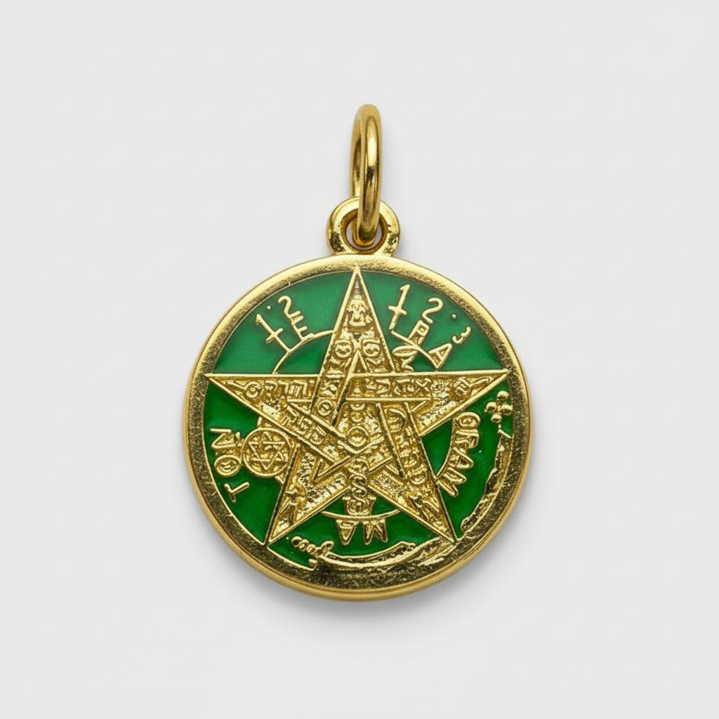 Pentagrama O Tetragramatón Ritualizado 7 Metales 15mm