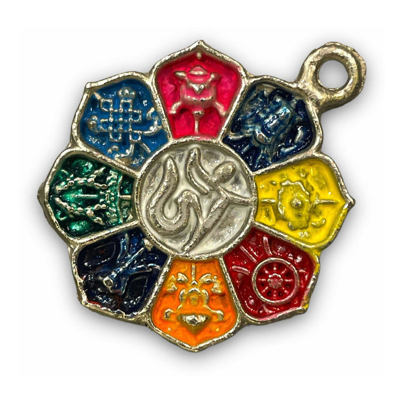 8 Tesoros De Buda Auspicios Cura Feng Shui 39x33x3mm Multicolor