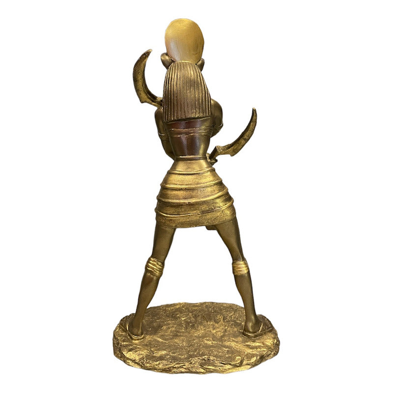 Sejmet Egipcio Figura De Resina 27cm Alto Tipo Bronce Tipo Bronce
