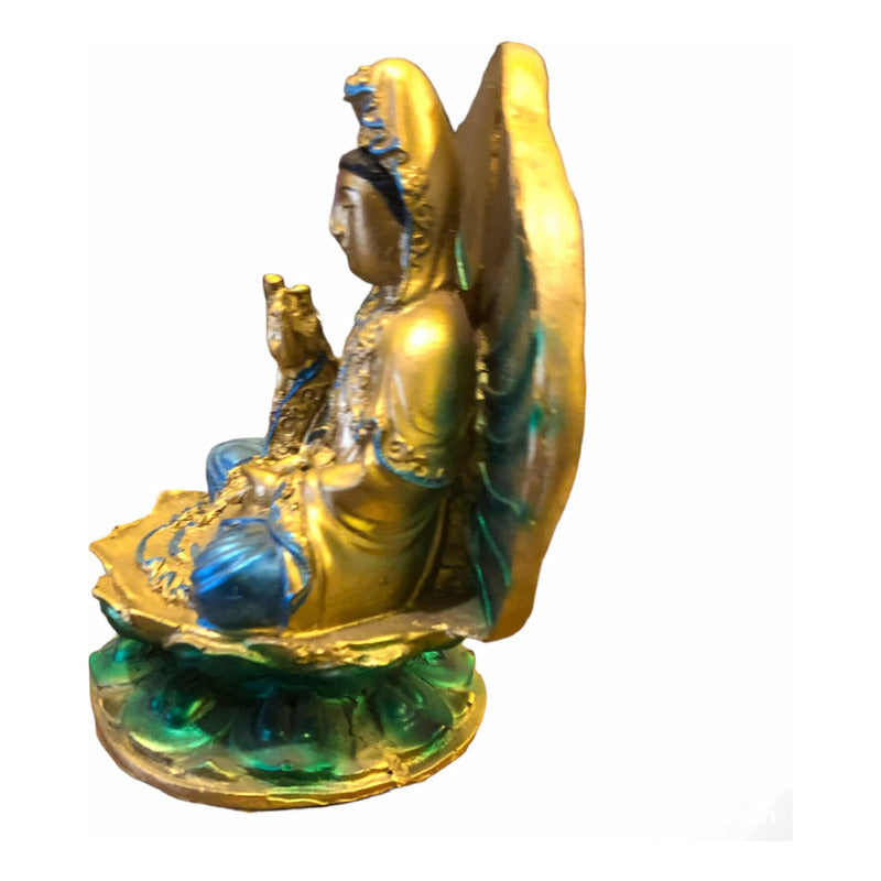 Kwan Yin Con Círculo Dorado