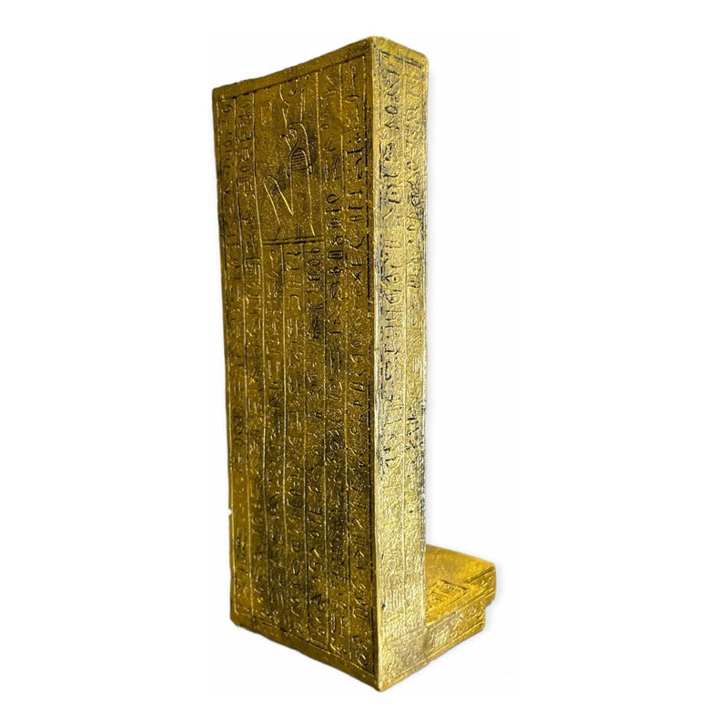 Horus Portal Dios Egipcio 23x9x9.5cm Escultura Dorado Oscuro