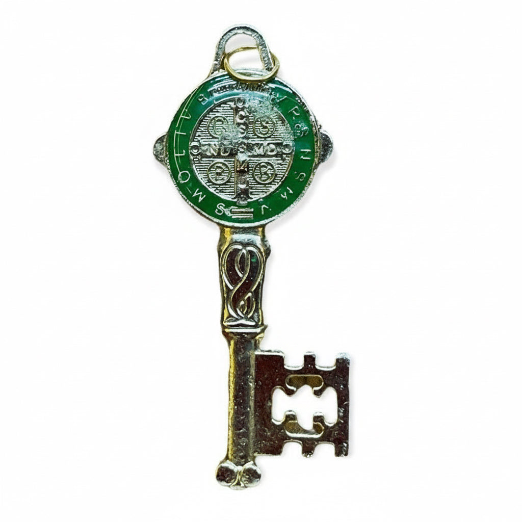 Llave De San Benito Dije Baño De Oro Encapsulado 5cm Varios