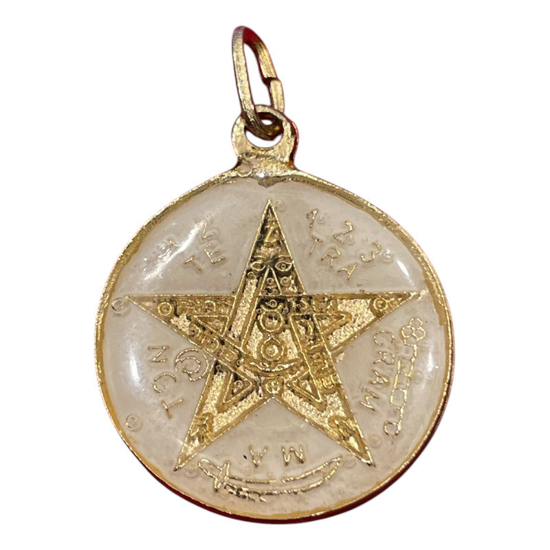 Pentagrama Ritualizado Mediano 7 Metales Tetragramaton 25mm