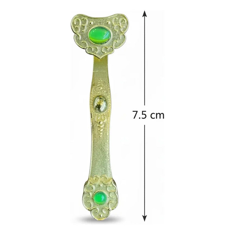 Ru Yi Feng Shui Dorado de Metal de 7.5 cm | Amuleto de Prosperidad