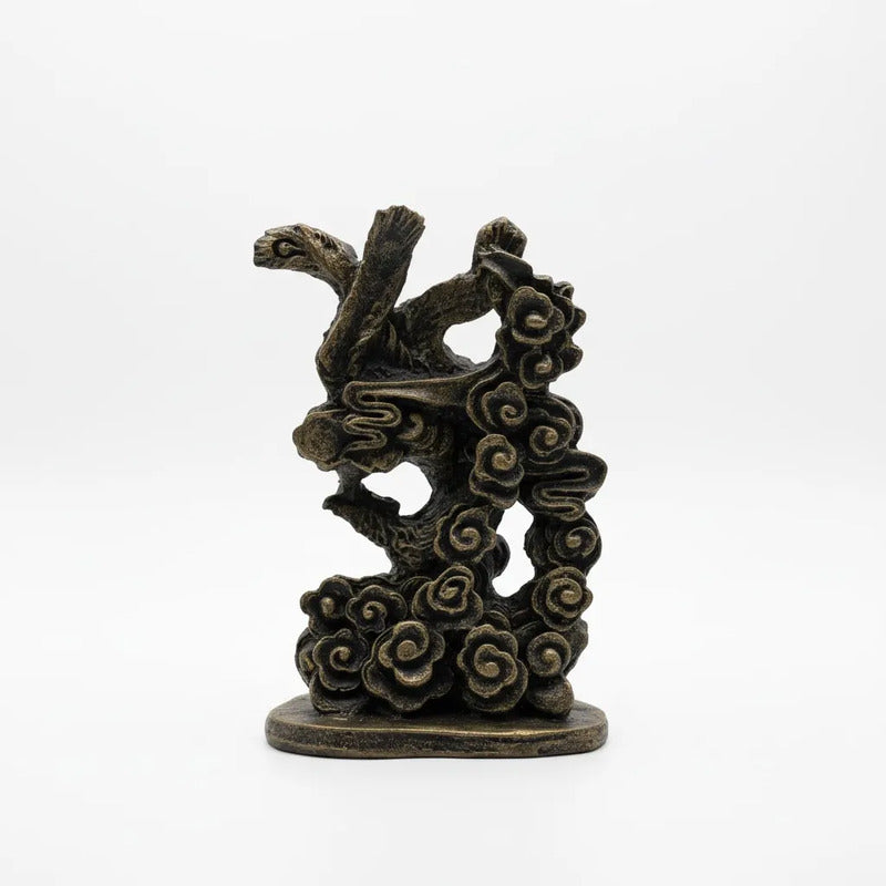 Ave Fenix Estatua De Resina De 13 Cm De Altura Dorado Oscuro