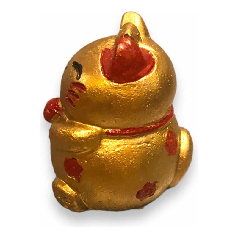 Gatito Dorado Chino 4cm Dorado