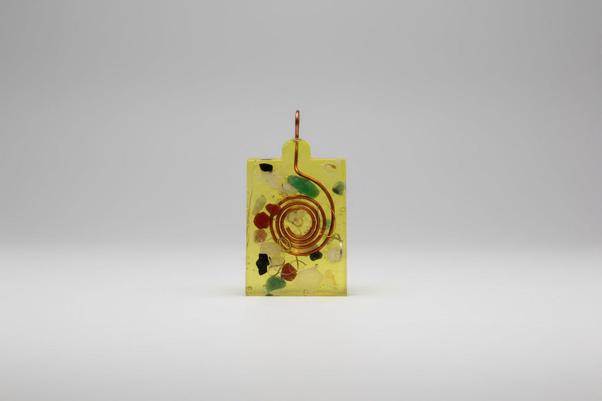 Orgonita Colgante Dije Amuleto Limpia La Energía Rectangulo