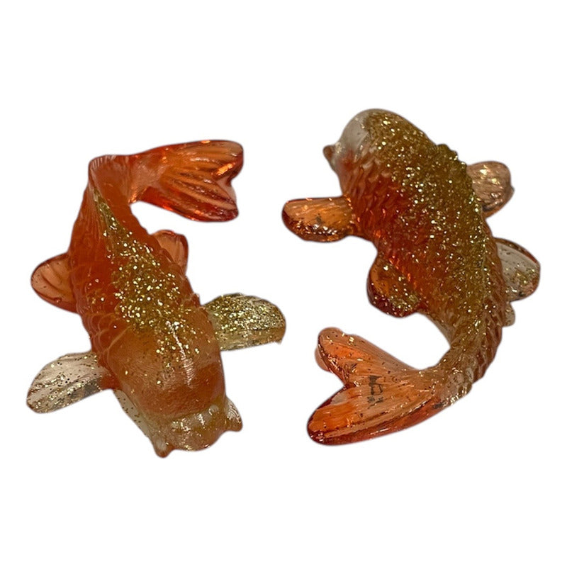 Carpa, Ajowana, Pez De Abundancia Escultura Resina Cristal