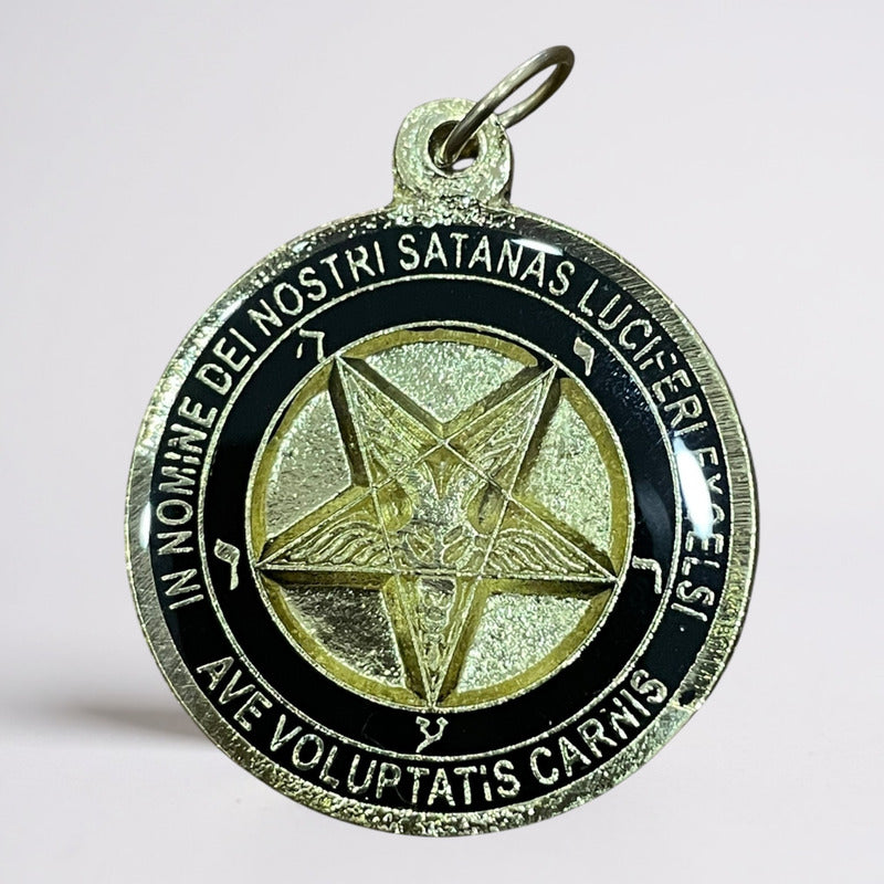 Medalla Encapsulada 25mm Amuleto De Protección Varios Modelo Baphomet 25mm