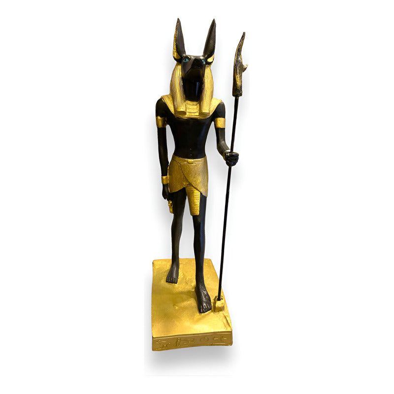 Anubis Flecha 29 Cm Figura De Resina Negro