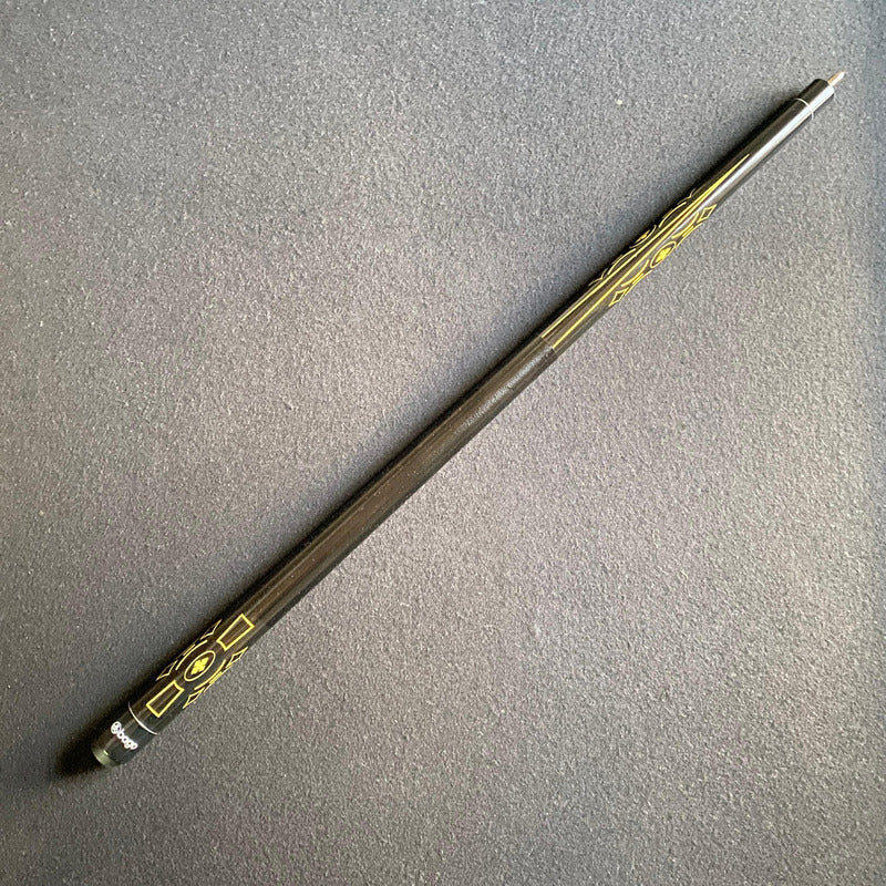 Taco De Billar Desarmable Negro con Dorado + Guante De Regalo