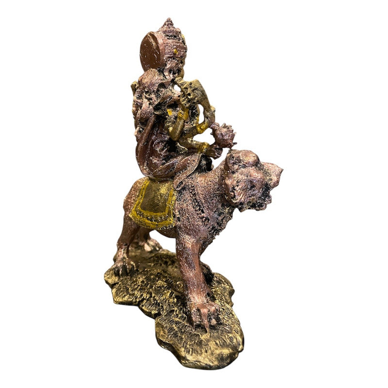 Durga Diosa Indu Figura De Resina 15.5 Cm