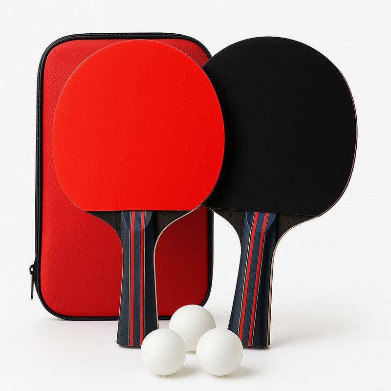 2 Raquetas de Ping Pong con Estuche