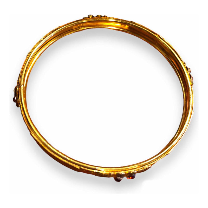 Pulsera Indu  Chapa De Oro Dorado 12.7 Cm