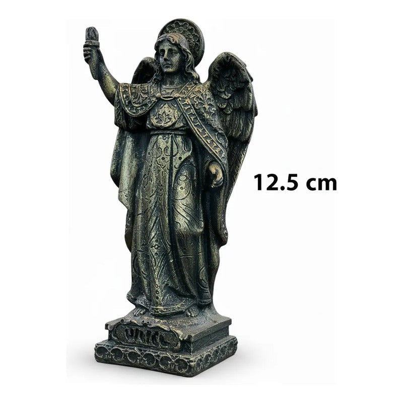 Arcángel Estatua De Resina De 12.5 Cm De Altura Oro Viejo Uriel