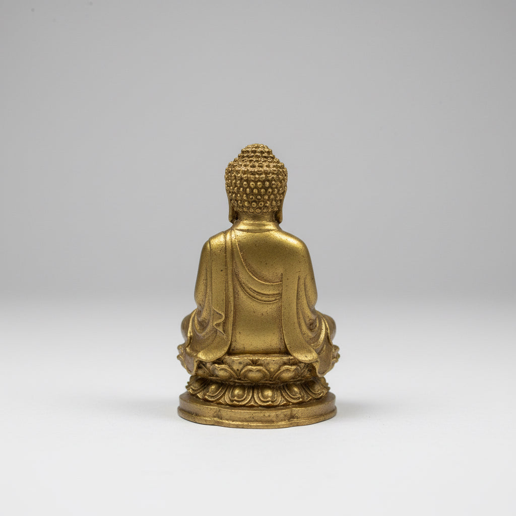 Buda Dorado 9.7cm - Figura de Resina para Decoración